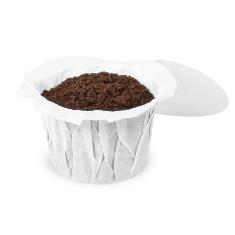 PERFECT POD filters on a kitchen counter near a single-serve machine showing everyday convenience