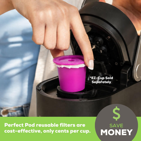 PERFECT POD paper texture detail highlighting durable biodegradable material for reliable filtration