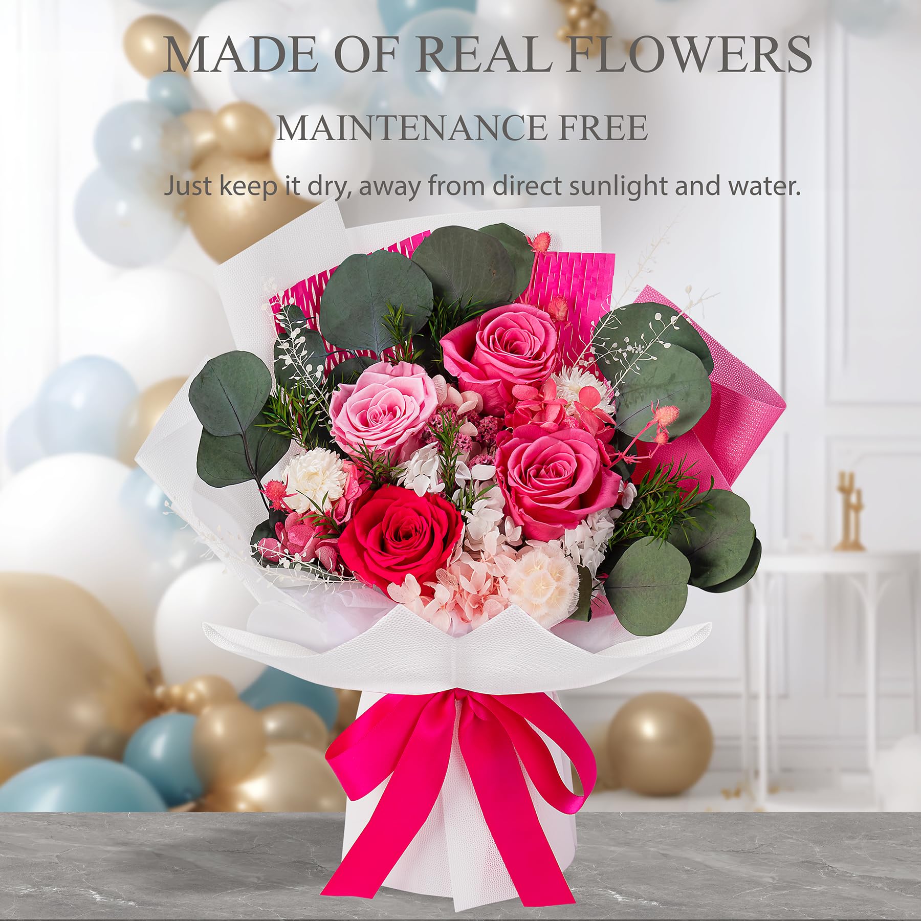 Perfectione Roses held in hand to show scale and convenient display size