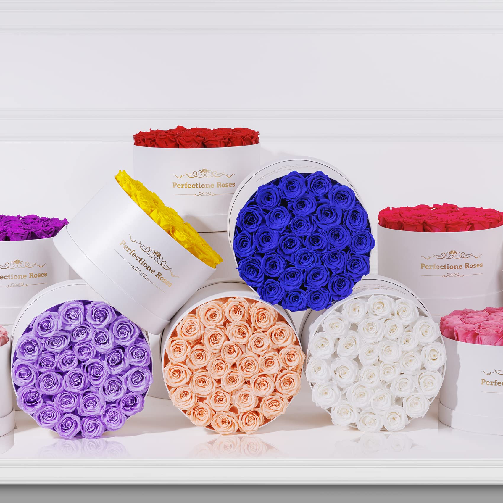 Perfectione Roses label and box detail emphasizing premium finish and craftsmanship