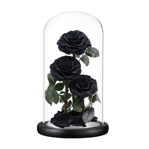 Perfectione Roses close-up of black rose petals highlighting texture and artisanal preservation benefit