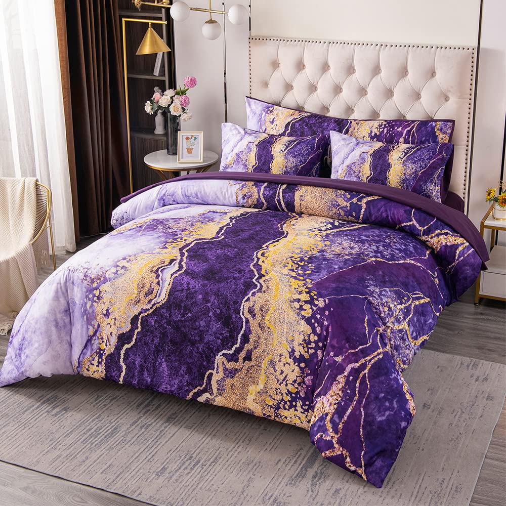 PERFEMET front view comforter on queen bed showing cohesive set and visual impact