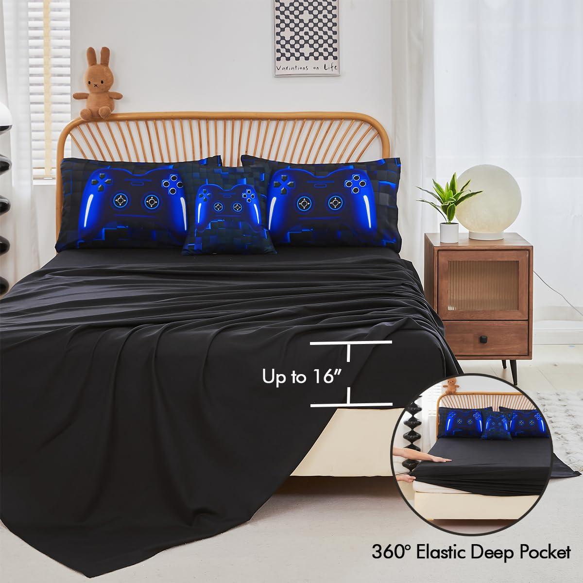 PERFEMET envelope pillowcases and 18x18 cushion cover display coordinated accent pieces