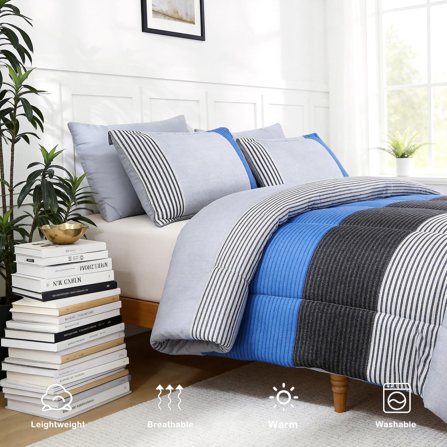 PERFEMET two pillow shams arranged for coordinated bedding appeal