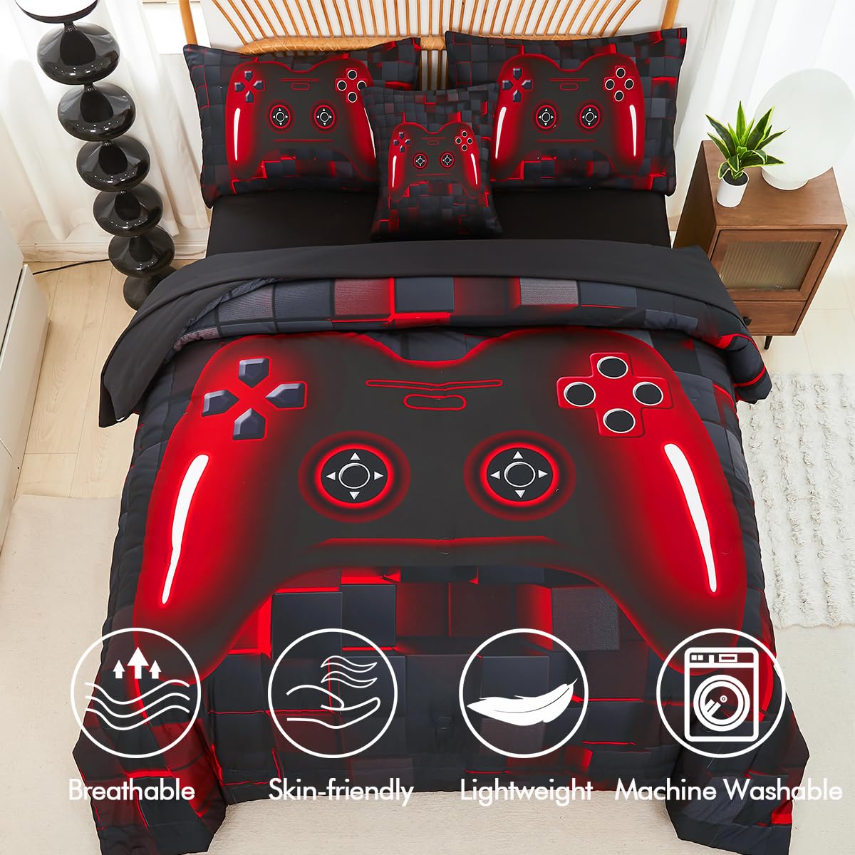 PERFEMET fitted and flat sheets with pillowcases showing coordinated set
