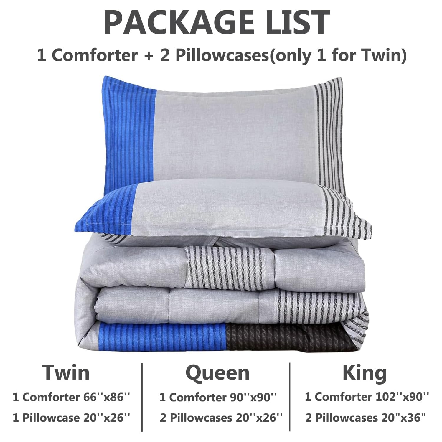 PERFEMET comforter on full bed showing size and scale for fit