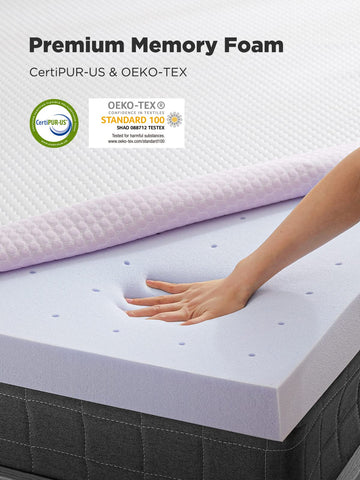PERLECARE close-up of gel memory foam texture demonstrating breathability and cooling