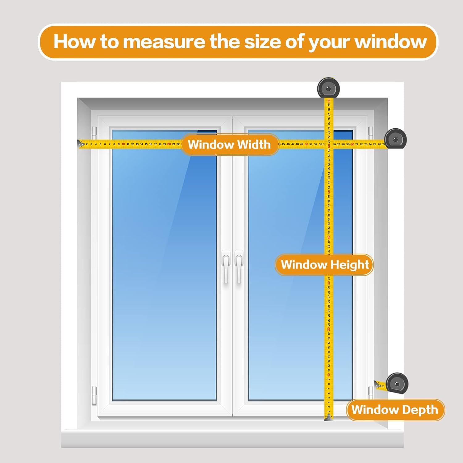Persilux blind beside ruler showing benefit accurate size and scale fit