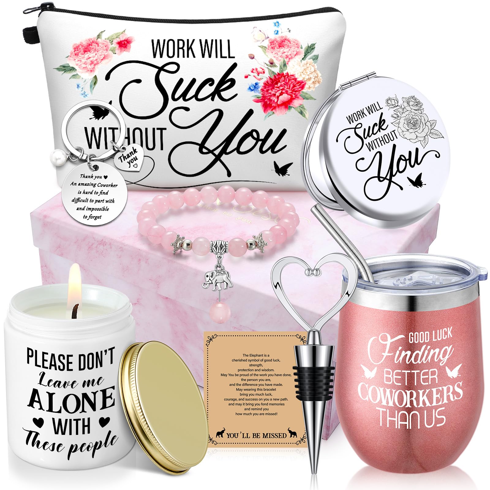 Perthlin front packaging showing coordinated pink farewell gift set and immediate giftability