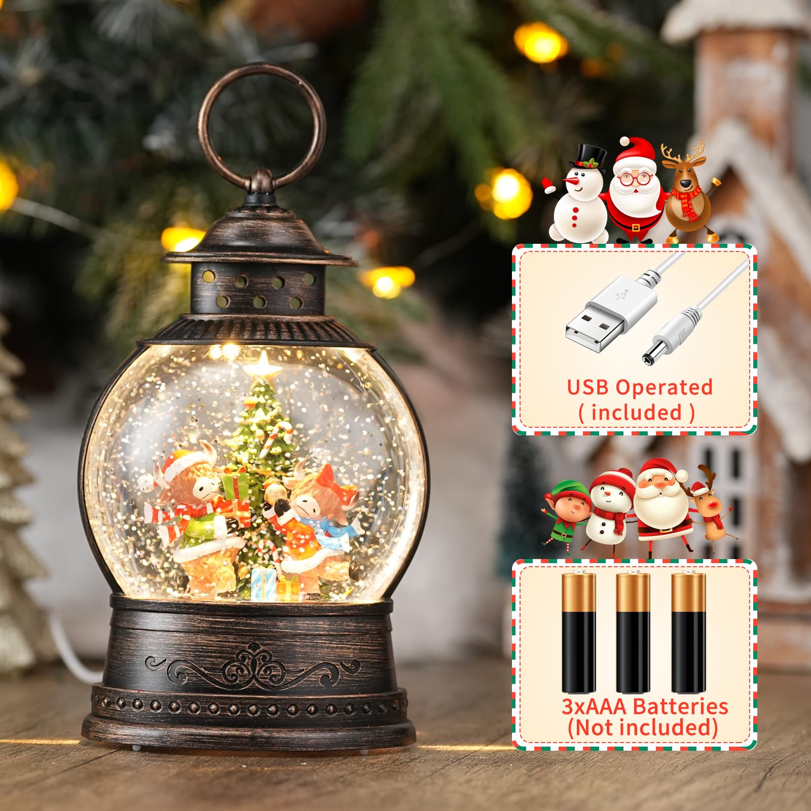PestiLite lit on mantel creating cozy holiday ambiance with soft LED light