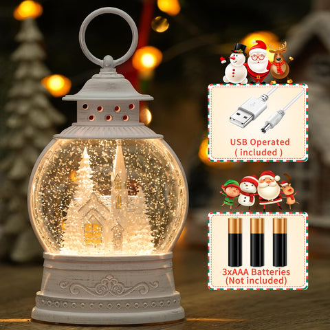 PestiLite illuminated at night casting warm light and creating cozy holiday ambiance