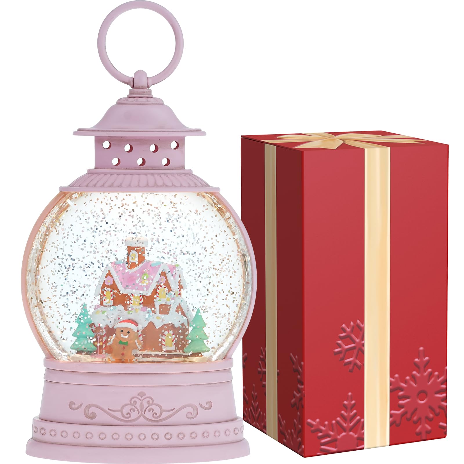 PestiLite lit globe in dim room, demonstrates warm LED glow creating cozy ambiance