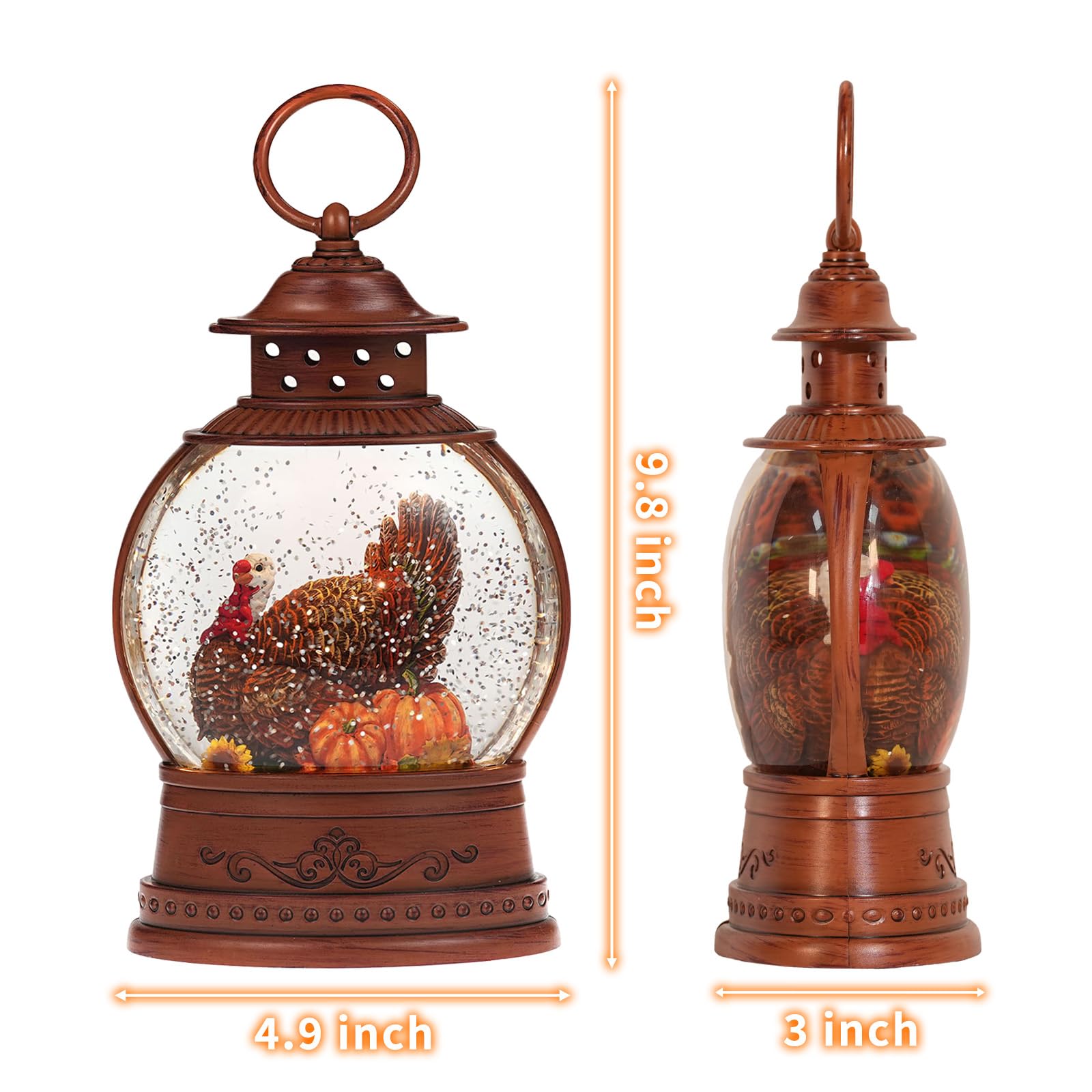 PestiLite lit globe in low light offering warm ambience and cozy illumination