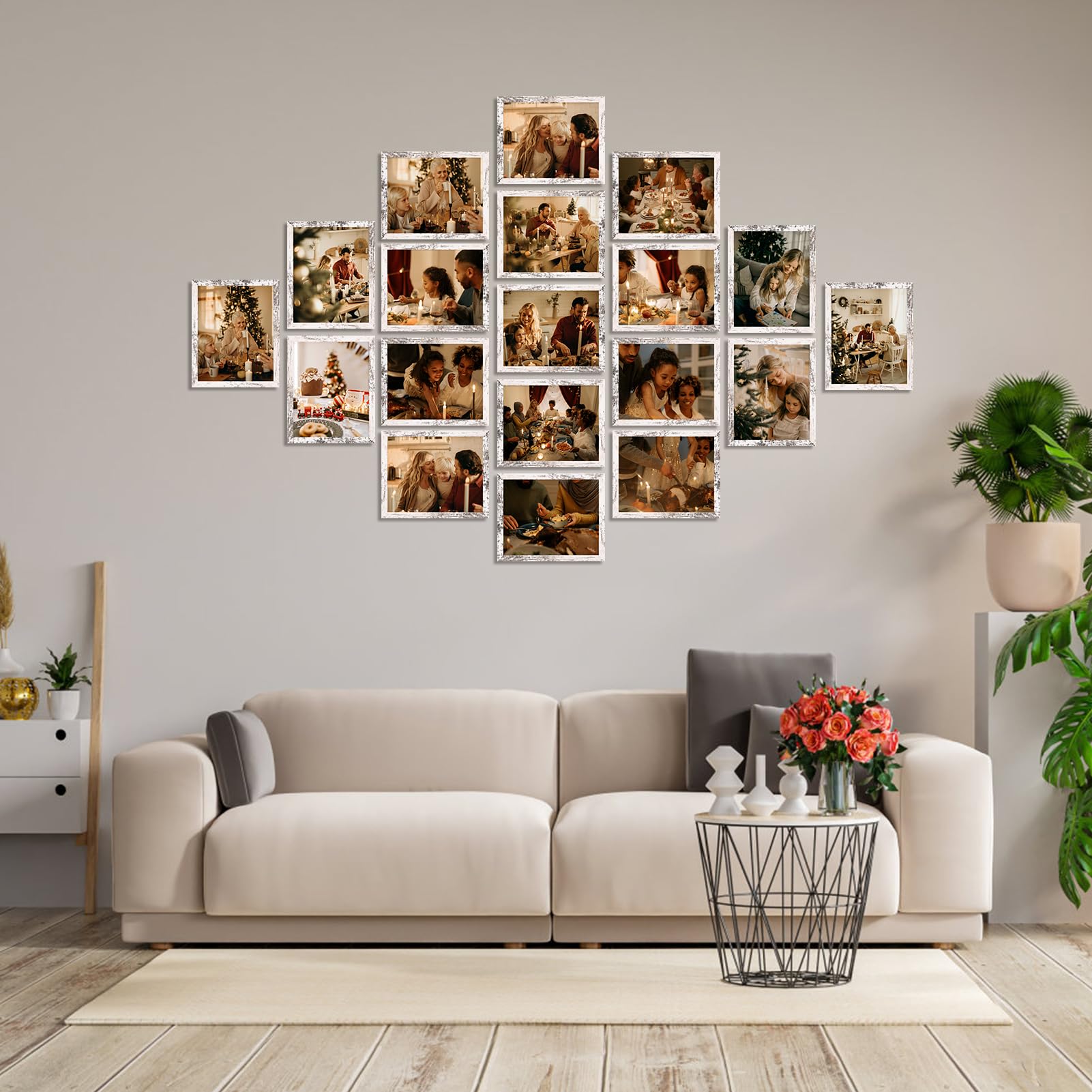 PETAFLOP single frame on tabletop with photo illustrating easy tabletop display benefit