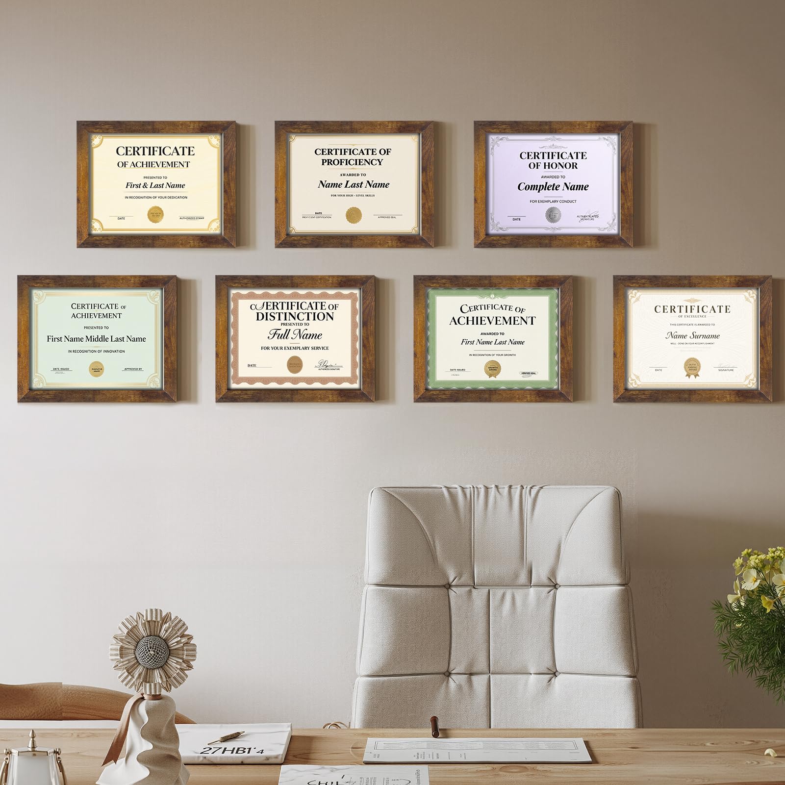 PETAFLOP lifestyle mantel gallery with multiple frames offering cohesive decor impact