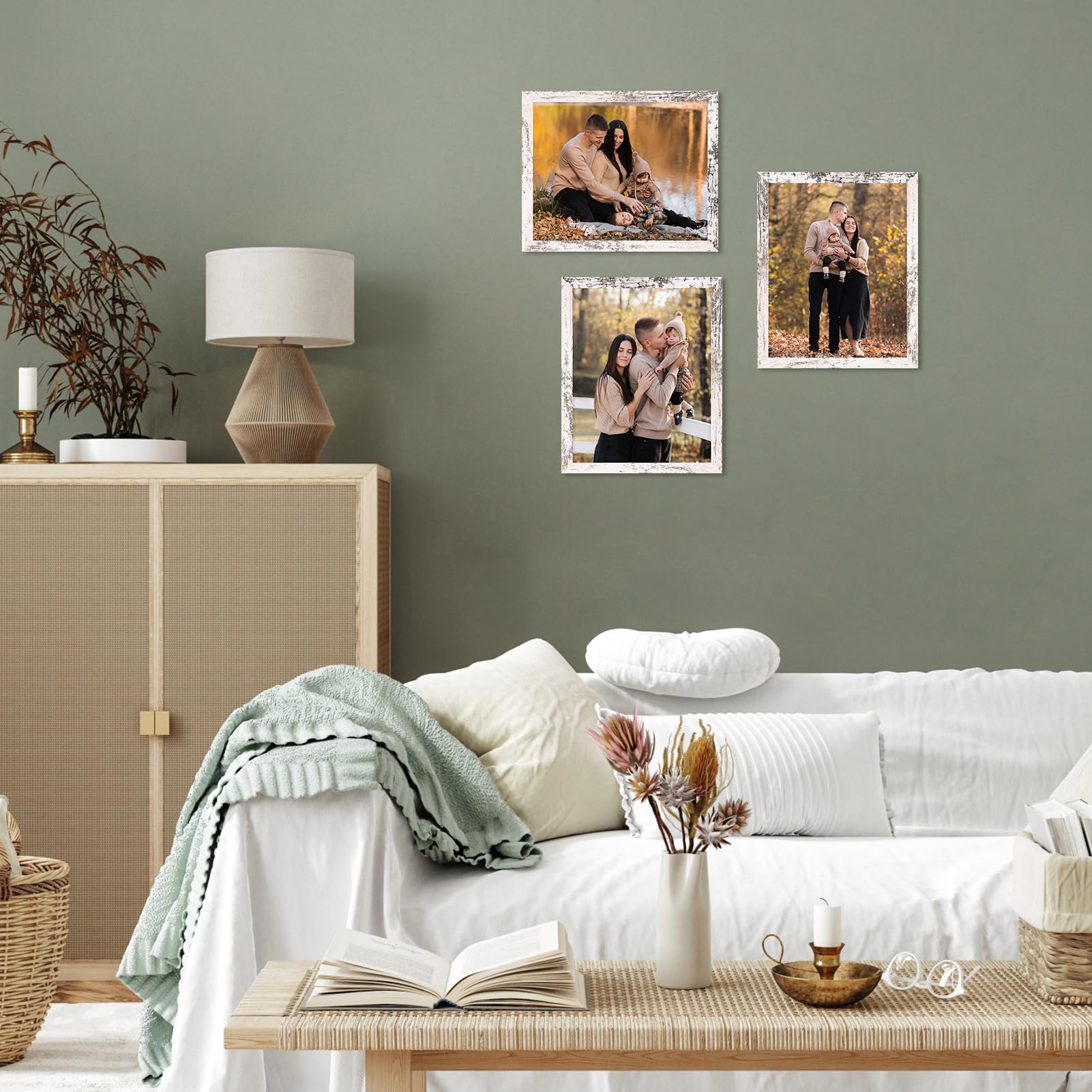 PETAFLOP styled gallery wall with many frames demonstrating cohesive decoration benefit