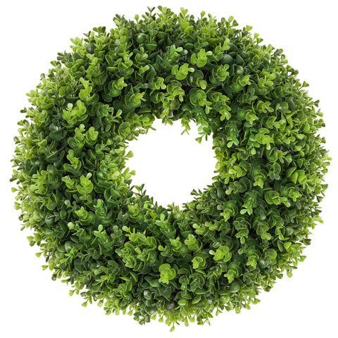 petalyn front view 20 inch wreath showing full lush greenery and curb appeal