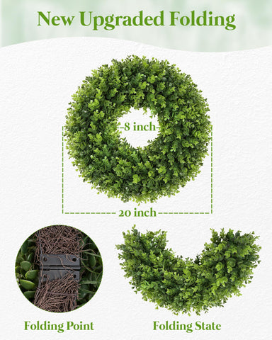 petalyn wreath hanging on front door demonstrating weather-resistant outdoor use