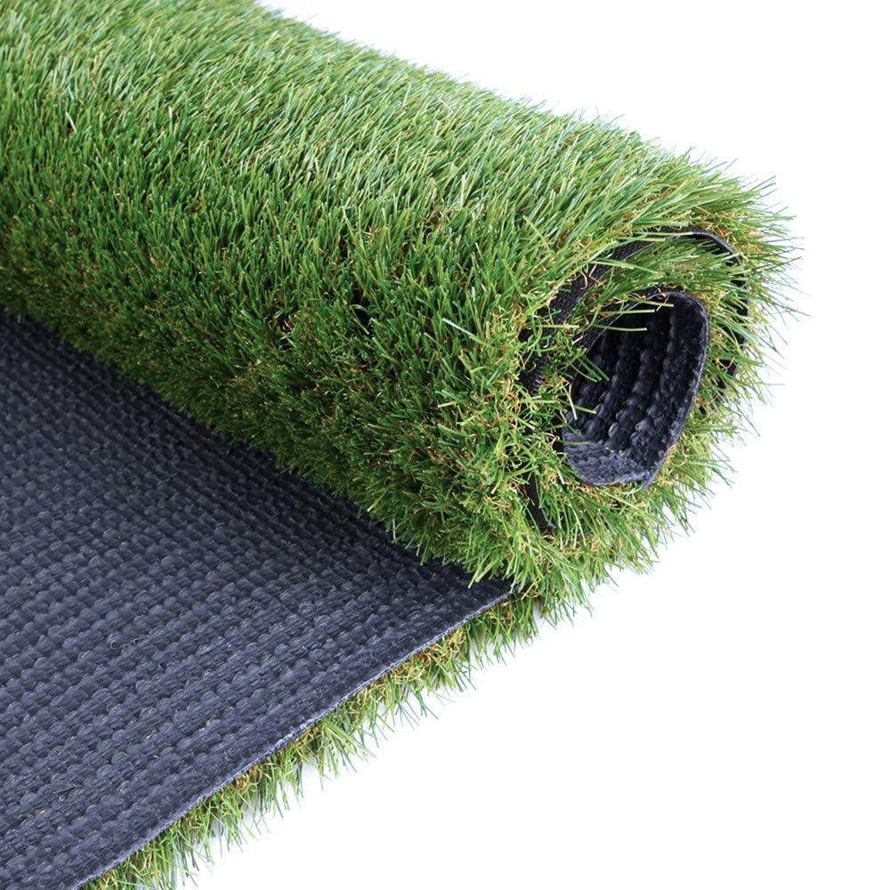 Petgrow front view of 4x10 turf showing realistic lawn appearance and curb appeal