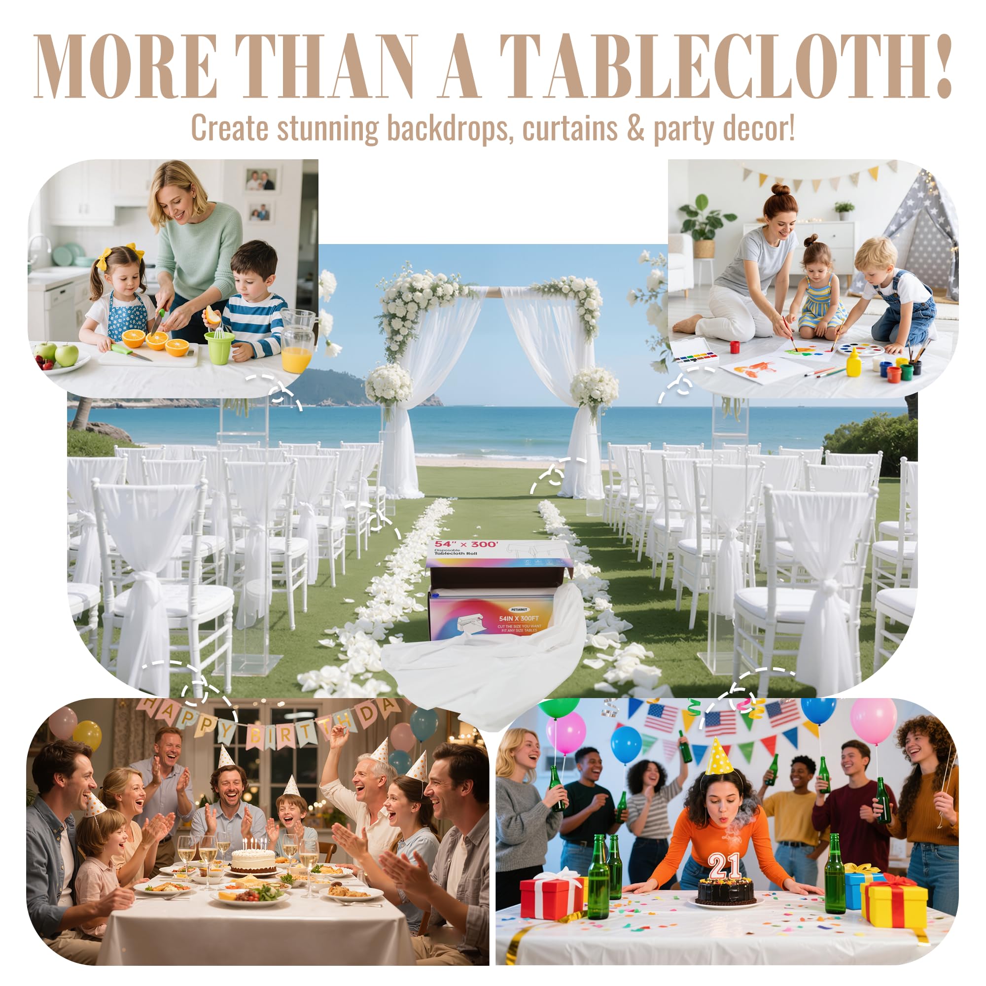 PETIARKIT on rectangular table offering neat disposable surface