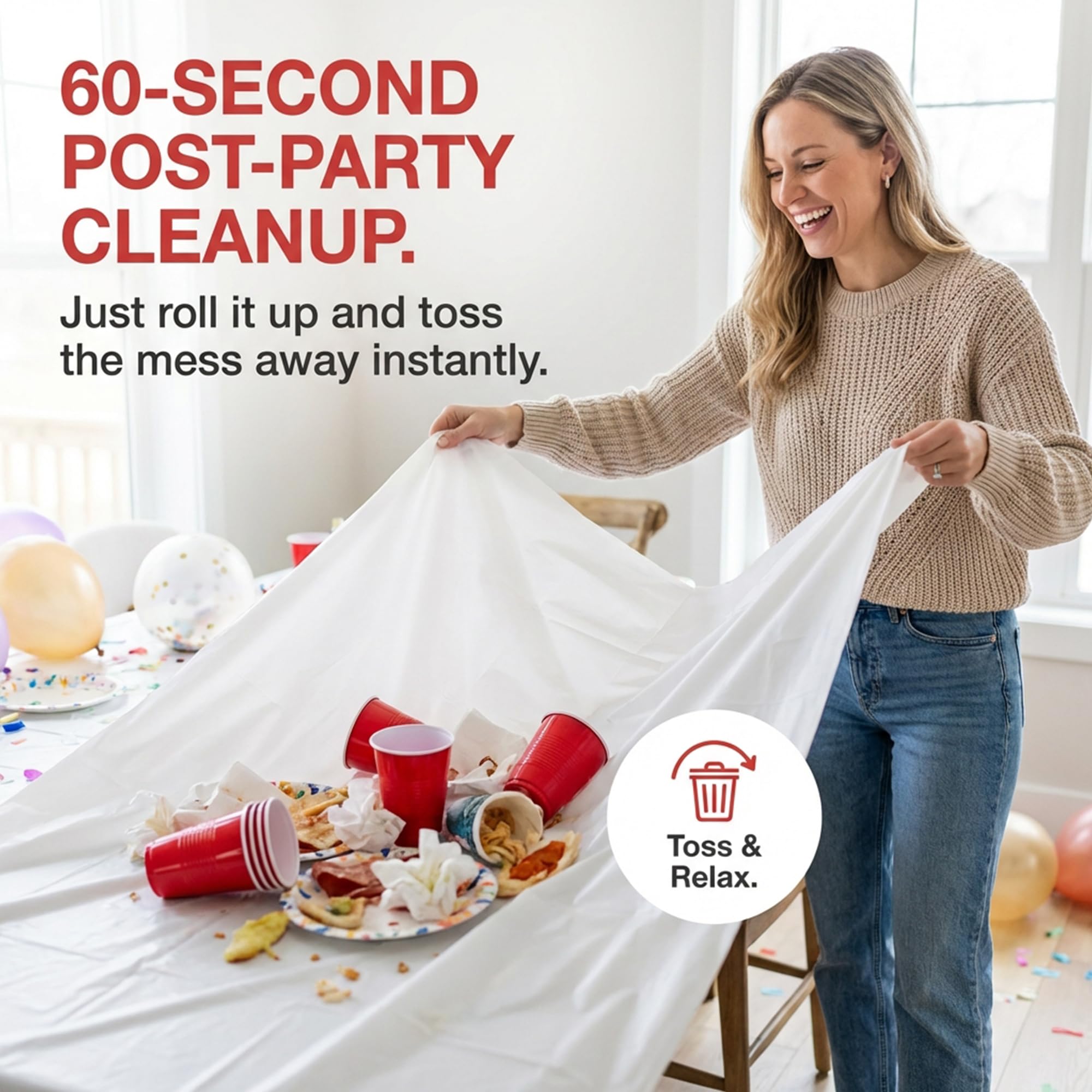 PETIARKIT cover on buffet table at event, keeps surfaces stain-free benefit