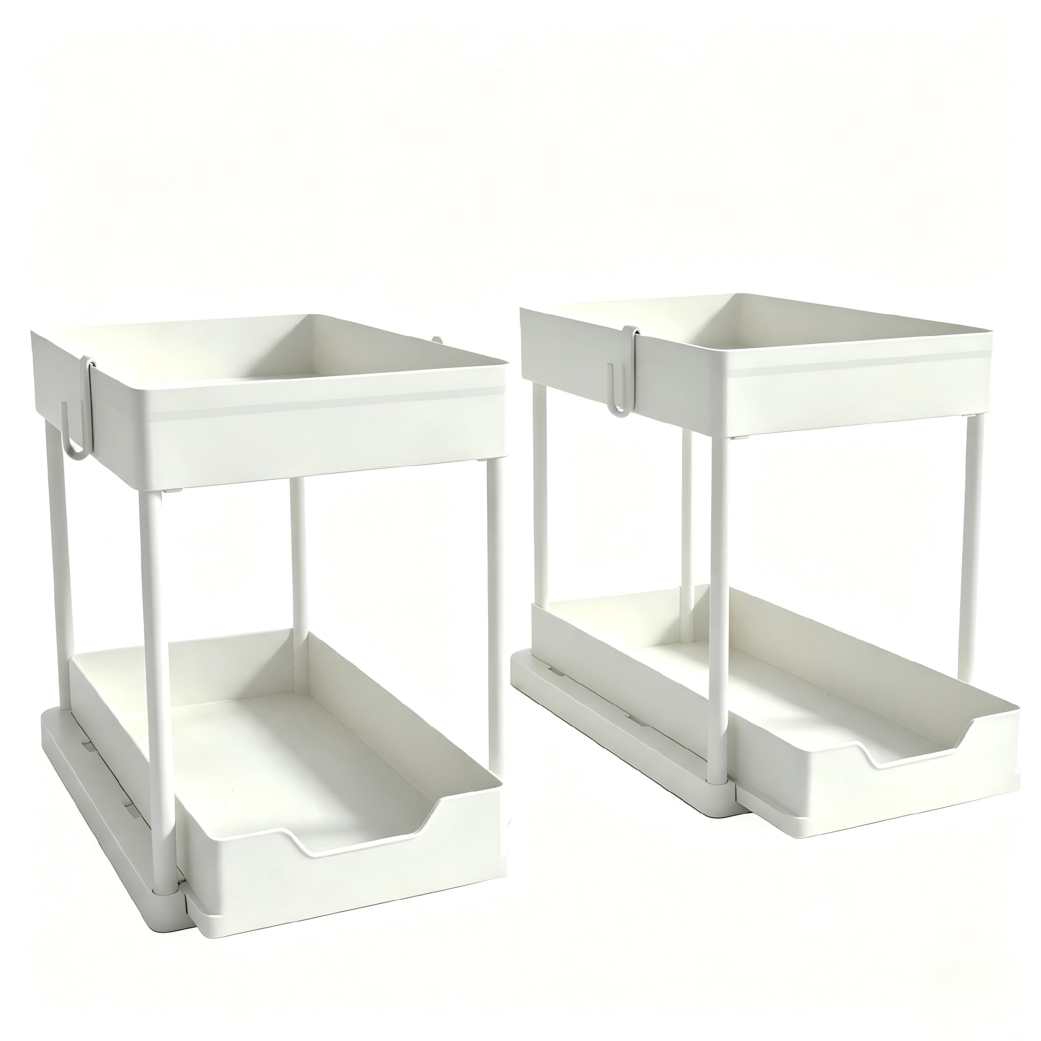 petisal front view showing two-tier slide-out organizer for neat storage