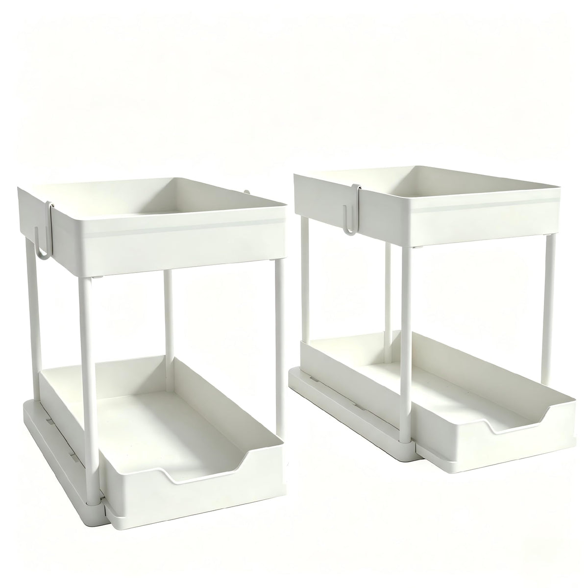 petisal front view showing two-tier slide-out organizer for neat storage