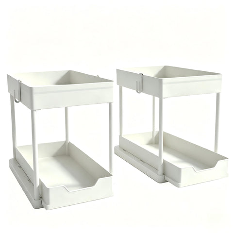 petisal front view showing two-tier slide-out organizer for neat storage