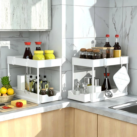 petisal installed under kitchen sink showing tidy accessible storage