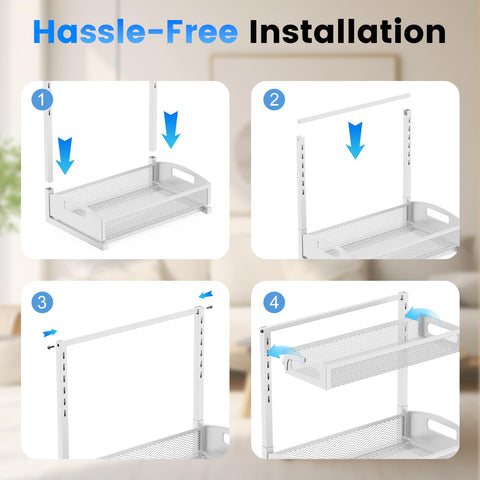 Petiza in bathroom vanity setting showing neat, visible storage benefit