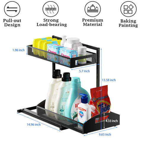Petiza lifestyle kitchen cabinet scene helping tidy supplies and reduce clutter