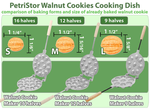 PetriStor filled walnut cookie cutaway showing neat filling and even halves