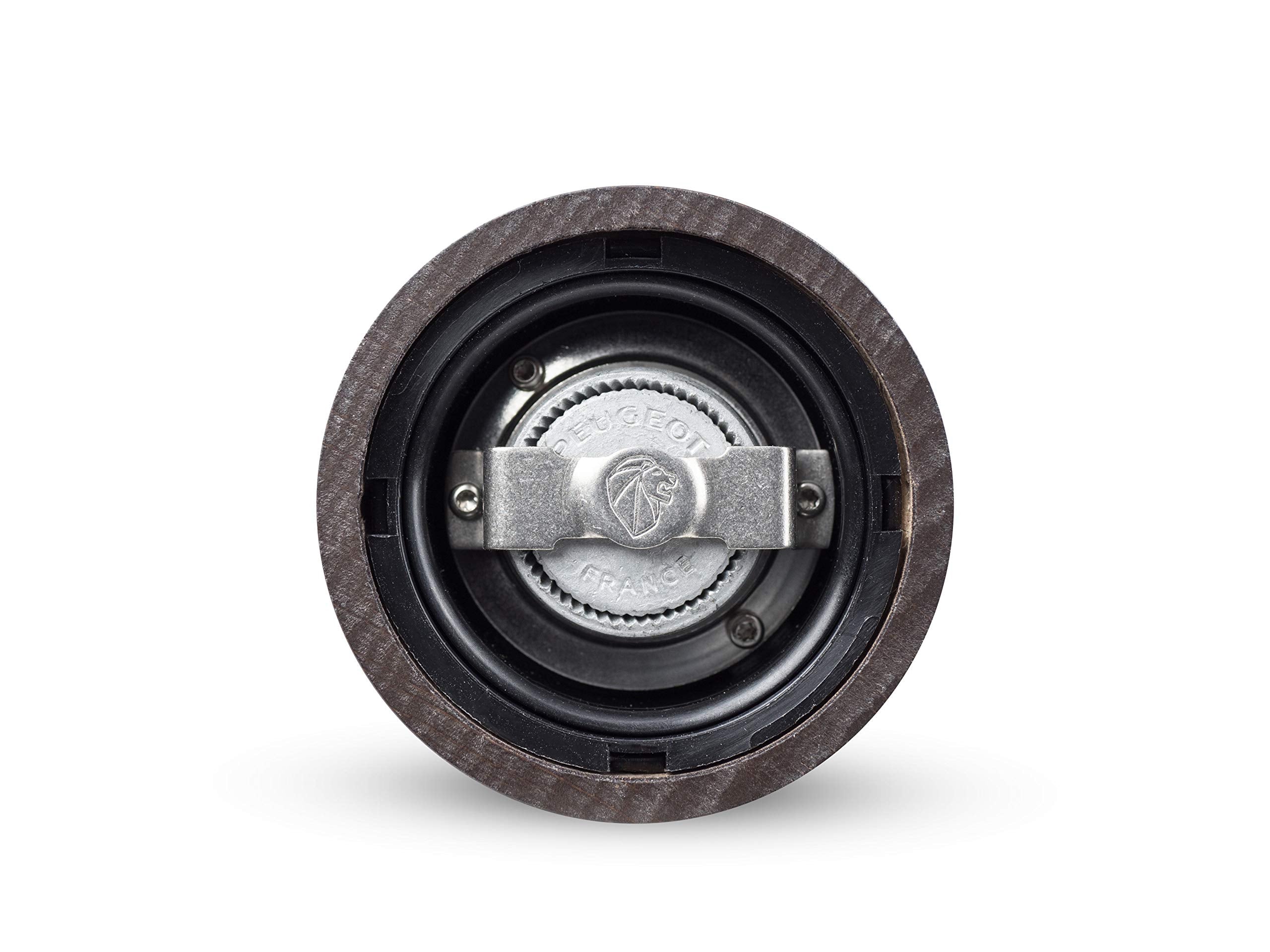 Peugeot beechwood grain and metallic chocolate finish highlighting sustainable build