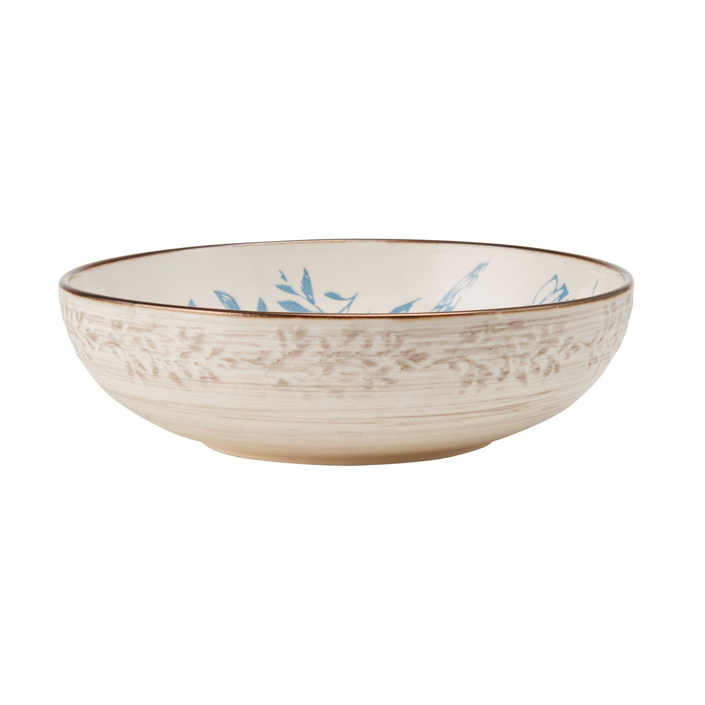 Pfaltzgraff two plates showing pattern variation and unique reactive glaze