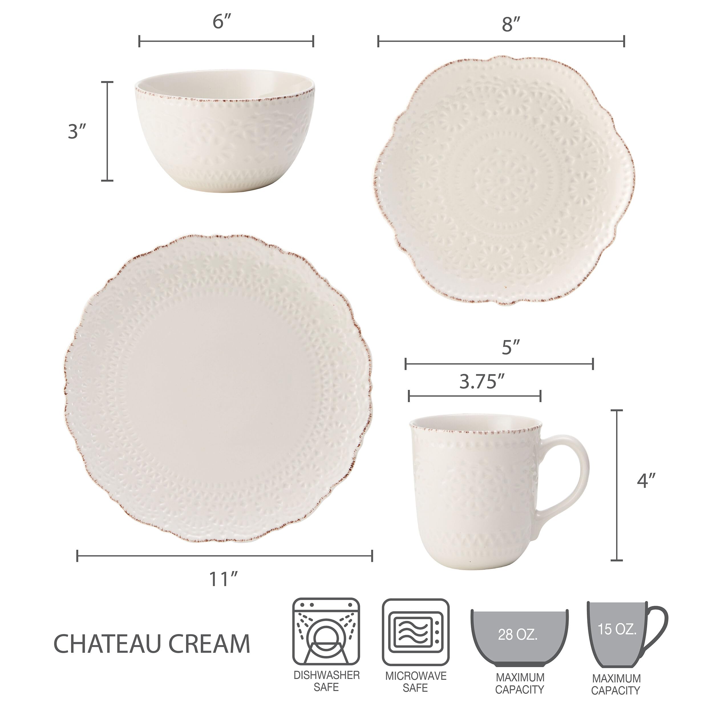 Pfaltzgraff stacked plates highlighting compact storage and coordinated look