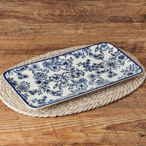 Pfaltzgraff platter in use with appetizers demonstrating practical serving versatility
