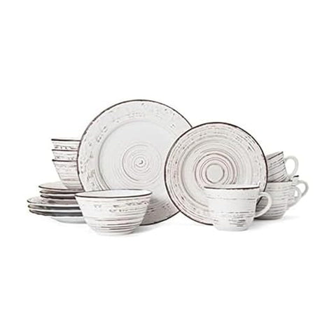 Pfaltzgraff front view showing set and rustic aesthetic for table styling