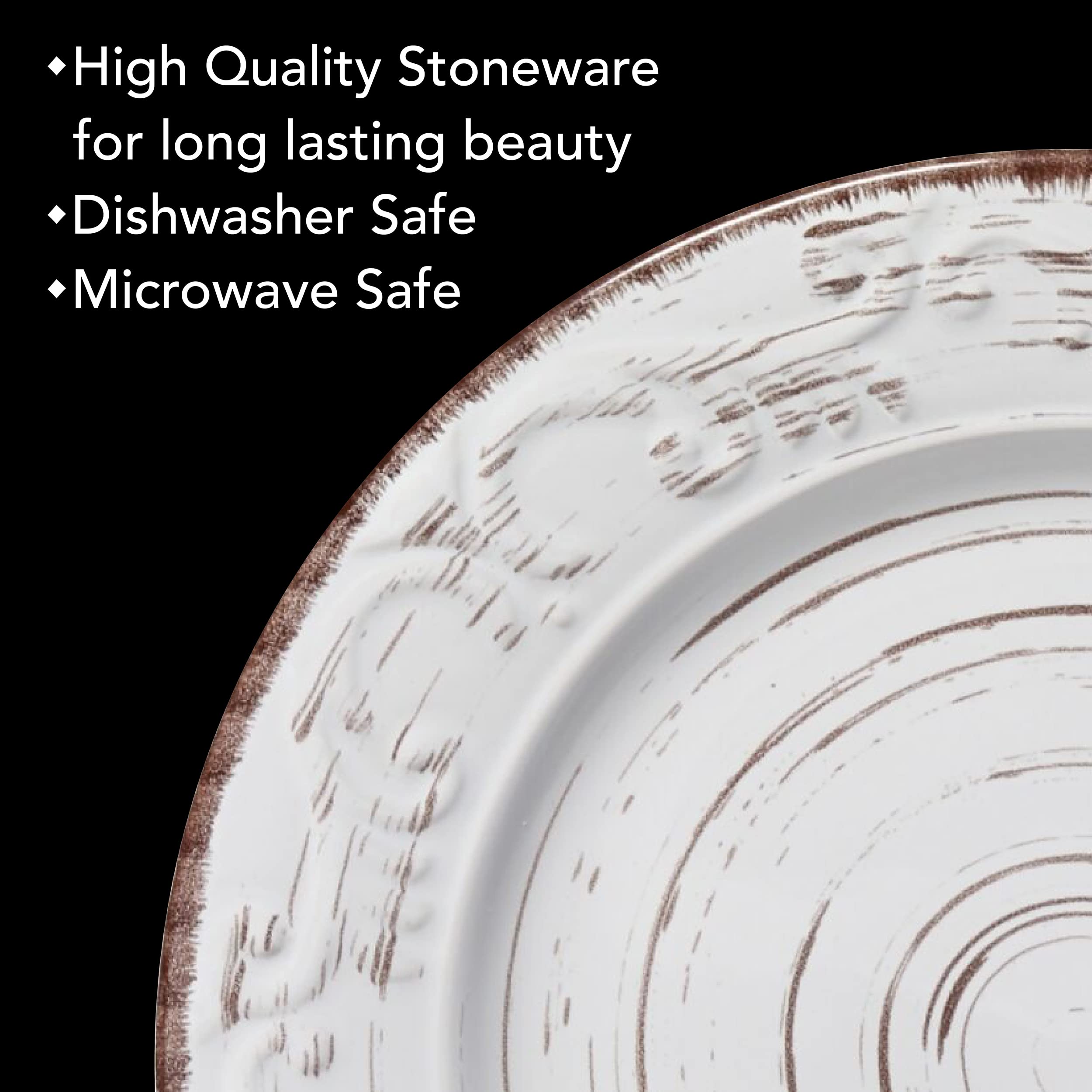 Pfaltzgraff stacked plates and bowls saving cabinet space and neat storage