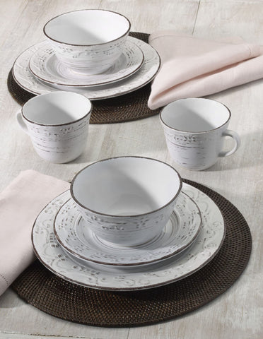 Pfaltzgraff full table setting conveying warm hosted meal presentation
