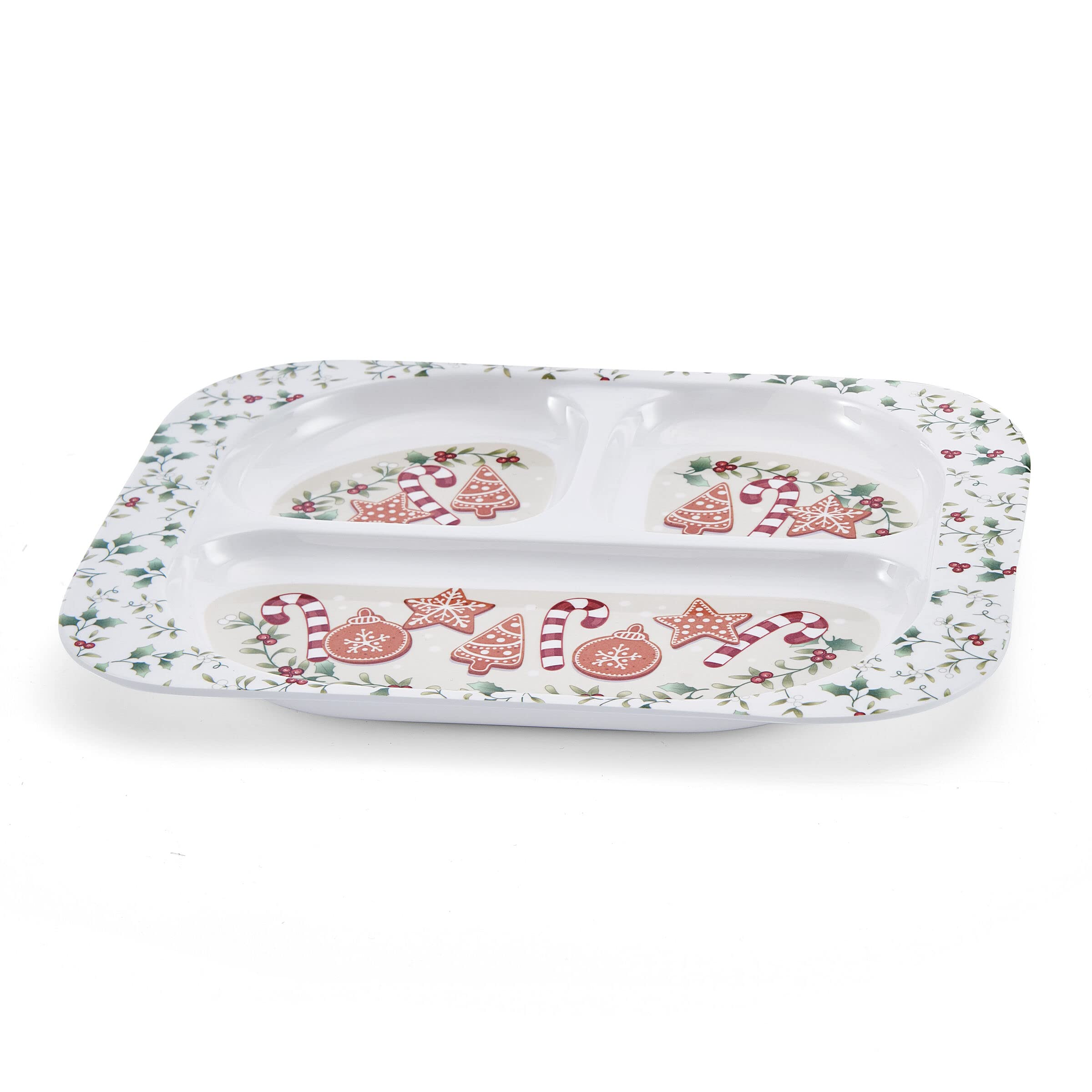 Pfaltzgraff Winterberry tray styled on holiday table adding festive presentation to snacks