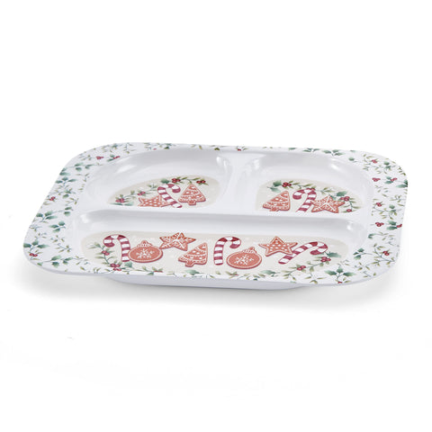 Pfaltzgraff Winterberry tray styled on holiday table adding festive presentation to snacks