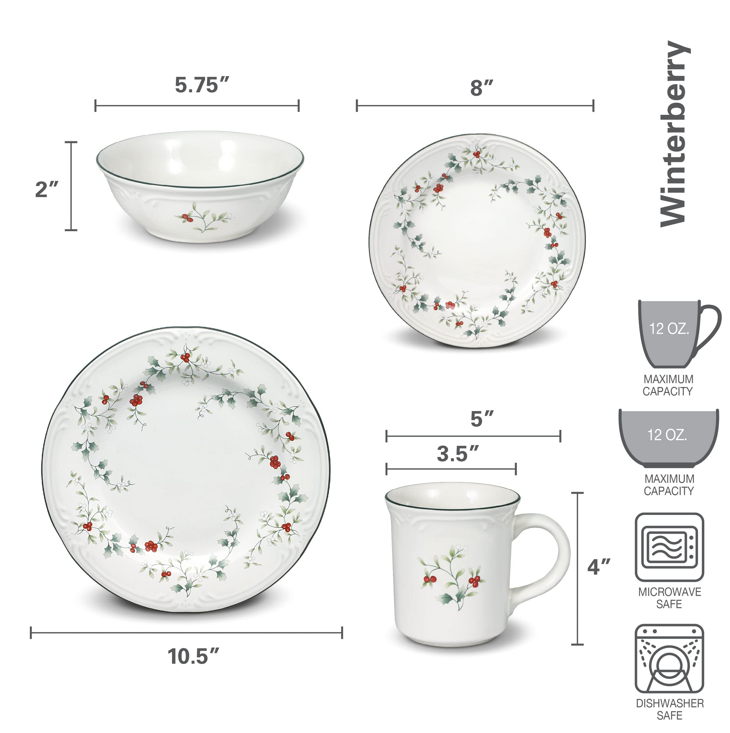 Pfaltzgraff size comparison with hand showing plate scale and portion clarity