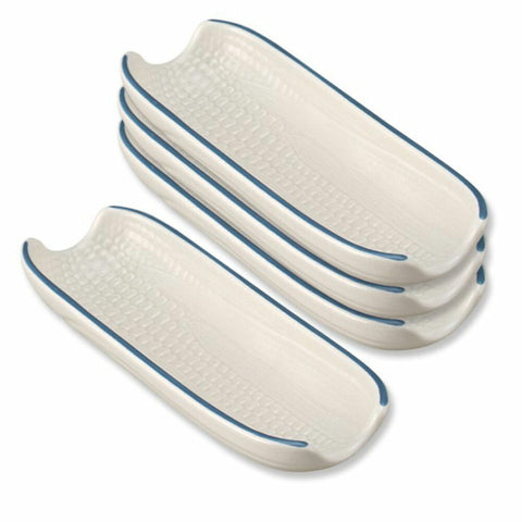 Pfaltzgraff set of four next to a fork showing scale and coordinated table presentation