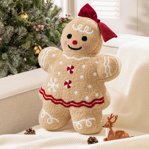Phantoscope gingerbread front view showing plush shape and cheerful face for holiday charm