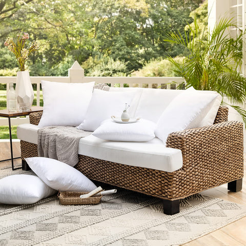 Phantoscope styled on indoor sofa adding support and aesthetic appeal