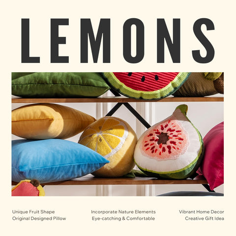 Phantoscope lemon on car seat illustrating portable comfort and fun decoration