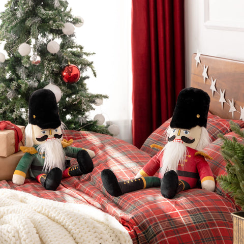 Phantoscope nutcracker on sofa demonstrating decorative placement and cozy look