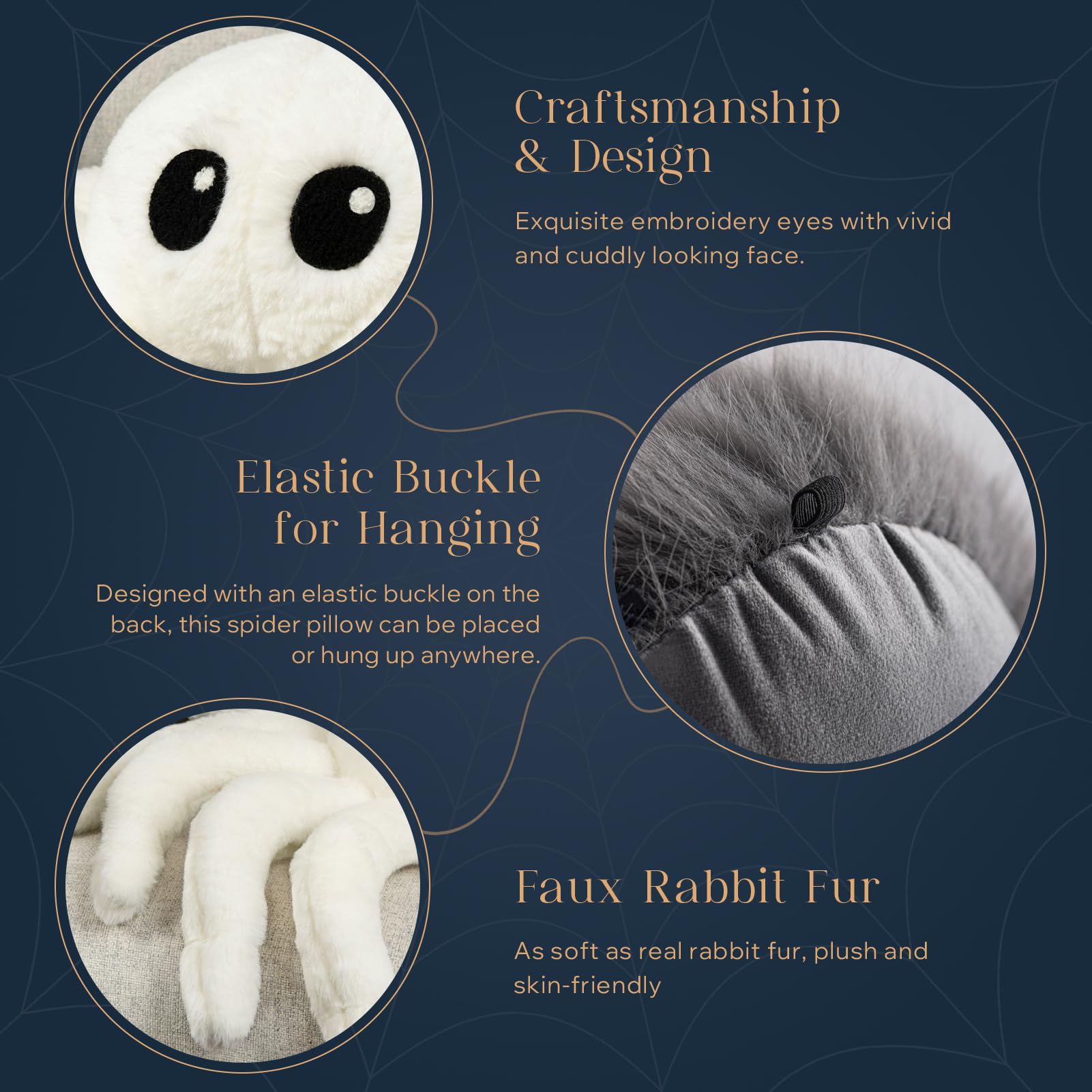Phantoscope pillow on sofa styled for Halloween showing festive styling benefit