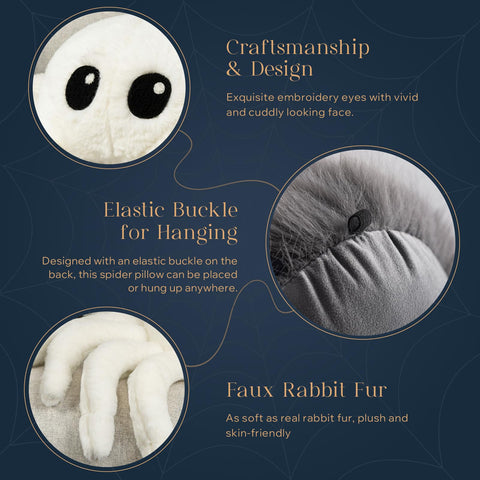 Phantoscope pillow on sofa styled for Halloween showing festive styling benefit