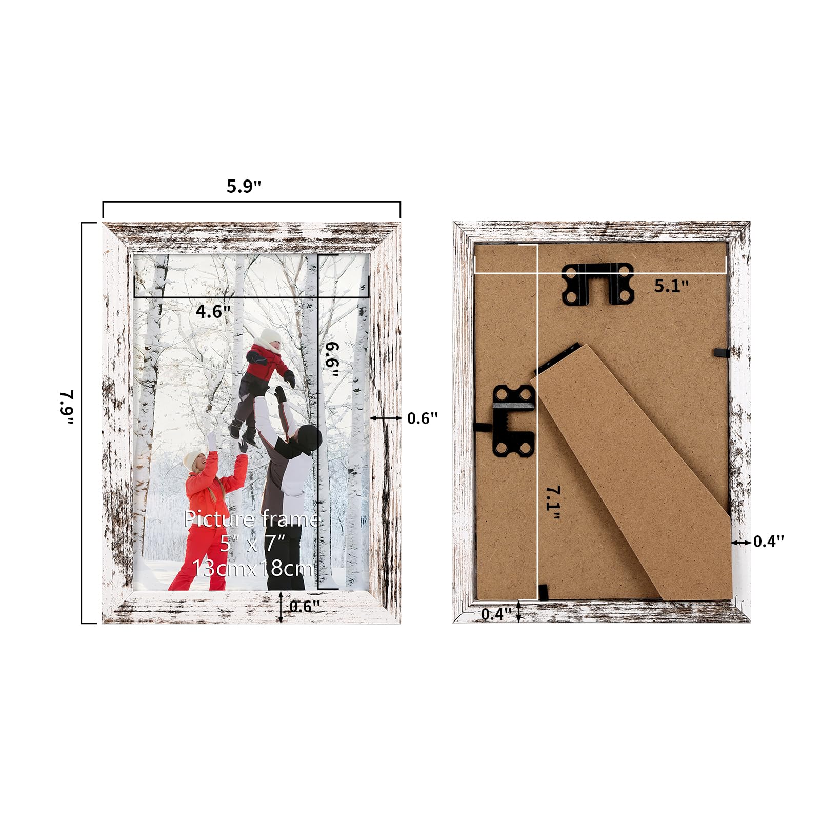 PHAREGE rear view showing stand and wall hook for versatile tabletop or hanging display